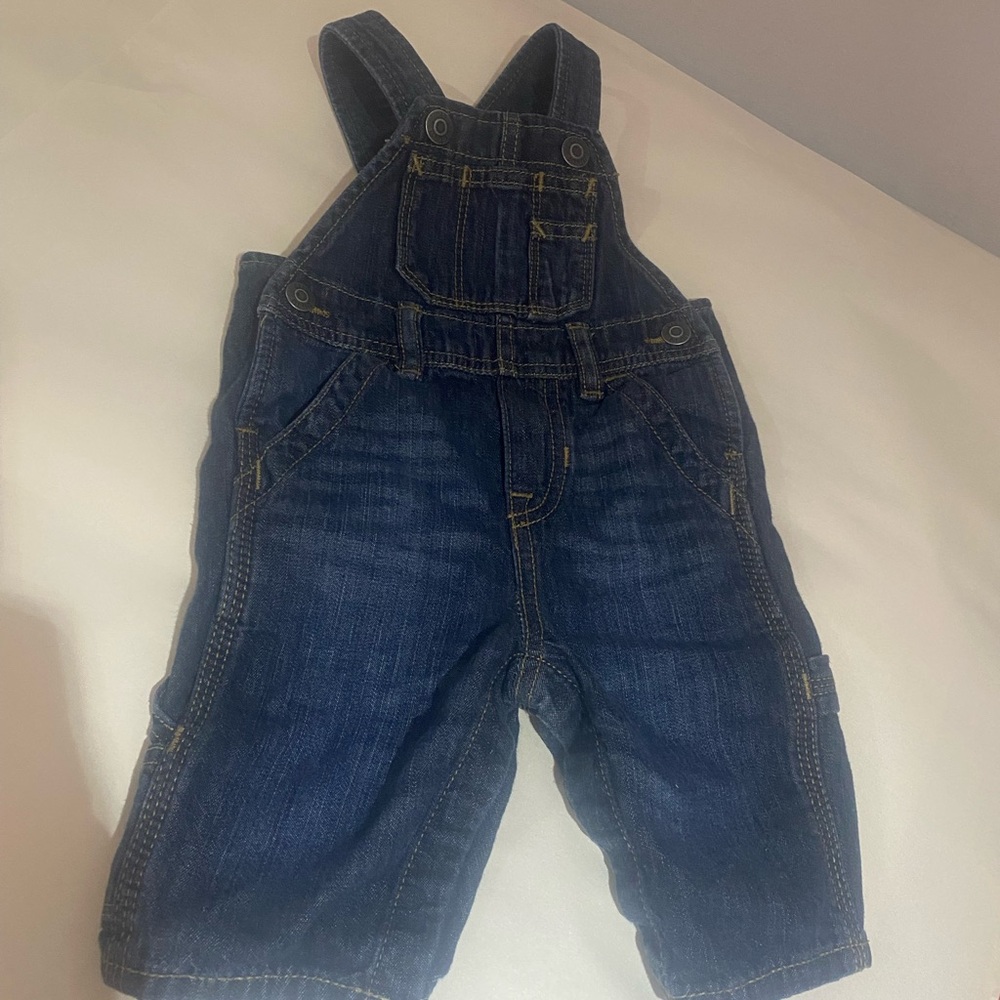 Baby Gap infant  Dark Blue Denim Overalls Size 3-6 months
